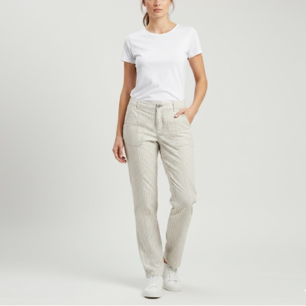Hei Hei Anthropologie Pinstripe Pants Women’s 29 Beige Lightweight